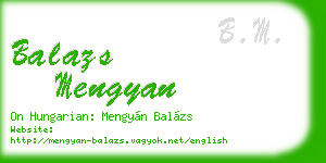 balazs mengyan business card