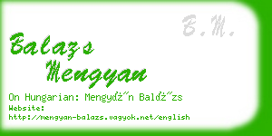 balazs mengyan business card